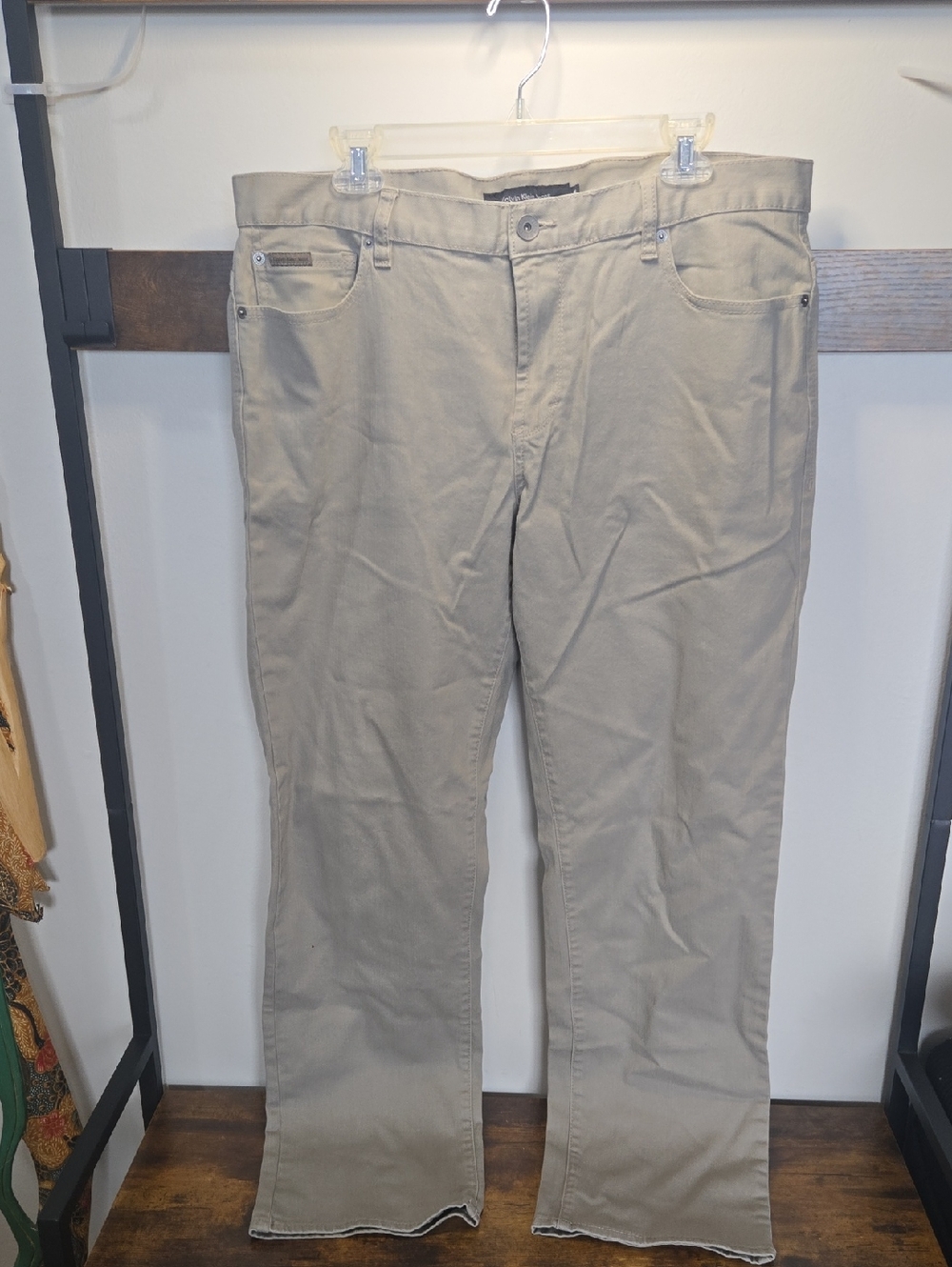 Calvin Klein Men's Khaki Beige Jeans